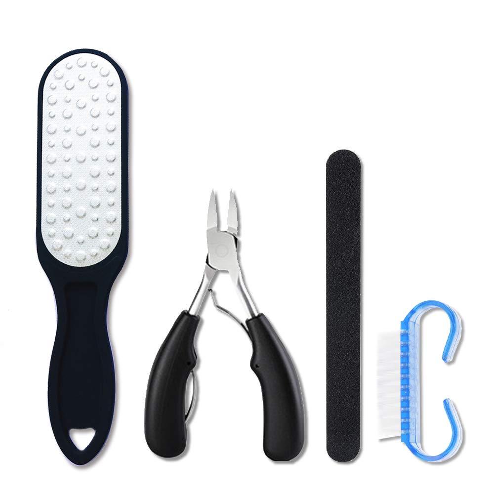 Pedicure Tool Kit, Stainless Steel Foot File and Toe Nail Clipper, Lengthened and Widened, Pedicure Tool For the Elderly, Used to Remove Dry, Cracked Dead Skin and Thick Nails. - BeesActive Australia