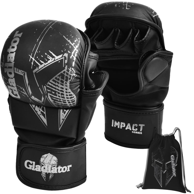 Gladiator MMA Gloves for Martial Arts Training - UFC Leather Boxing Gloves for Men and Women,Perfect Fingerless Punching Bag Gloves for Cage Fighting, Muay Thai & Kickboxing S/M - BeesActive Australia