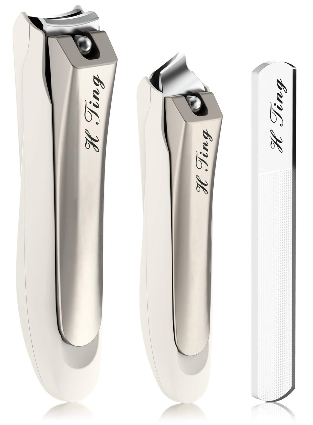 Nail Clipper, No Splash Fingernail Toenail Clippers Nail Cutter Set, 3pcs Professional Nail Clippers with Catcher, Good Gift Trimmer for Women and Men by HTING - BeesActive Australia