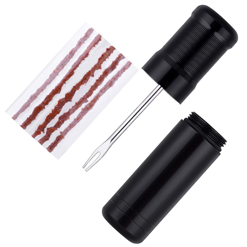 Tubeless Bike Tire Repair Kits，for Road Bicycle and Mountain Bike MTB Tires Fix a Puncture or Flat, Includes Storage Canister Plugger Tool with Plugs, 5 Bacon Strips - BeesActive Australia