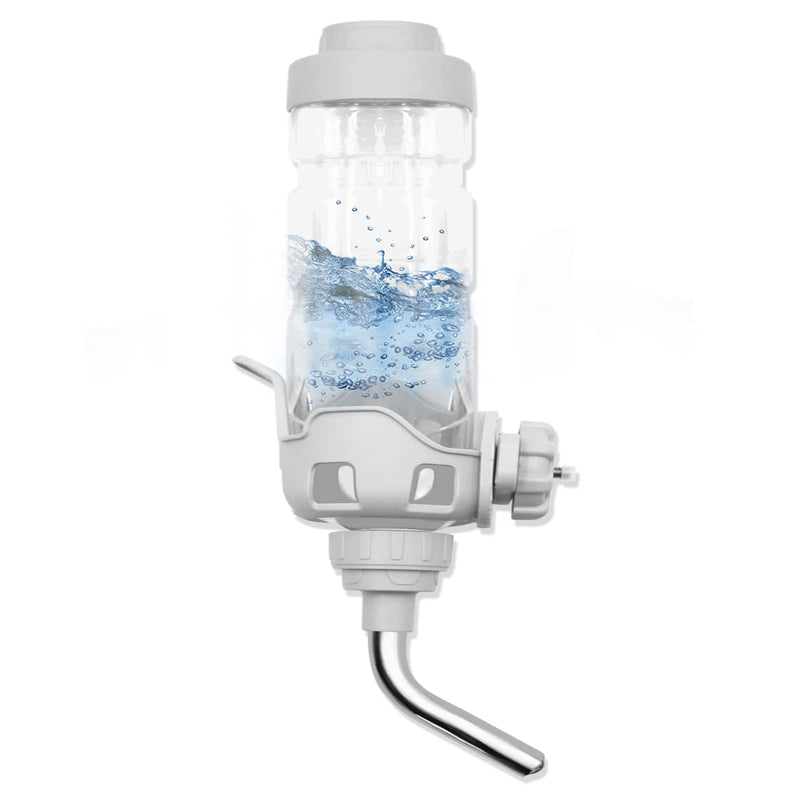 Vannon Dog Water Dispenser for Cage Leakproof Crate Water Bottle for Dogs & Cats & Rabbits Pet Auto Feeding Water Bottle Nozzle Diameter: 12mm, Top Fill, BPA Free 34oz Grey - BeesActive Australia