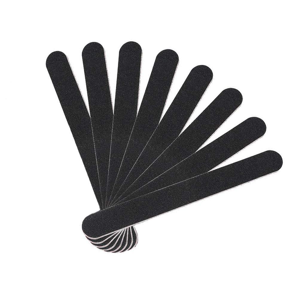 8 PCS Nail File Emery Board Professional Double Sided 100/180 Grit Black Manicure Pedicure Tool for Acrylic Nails and Natural Nails for Home and Salon Use 8 Pcs - BeesActive Australia