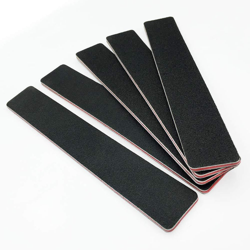 Nail File 12 Pieces Nail Files 100 180 Grit Professional Double Sided Nail Files Emery Board Black Pedicure Manicure Tool for Poly Nail Extension Gel Acrylic Nails File Set,Shape #4 Shape #4 - BeesActive Australia