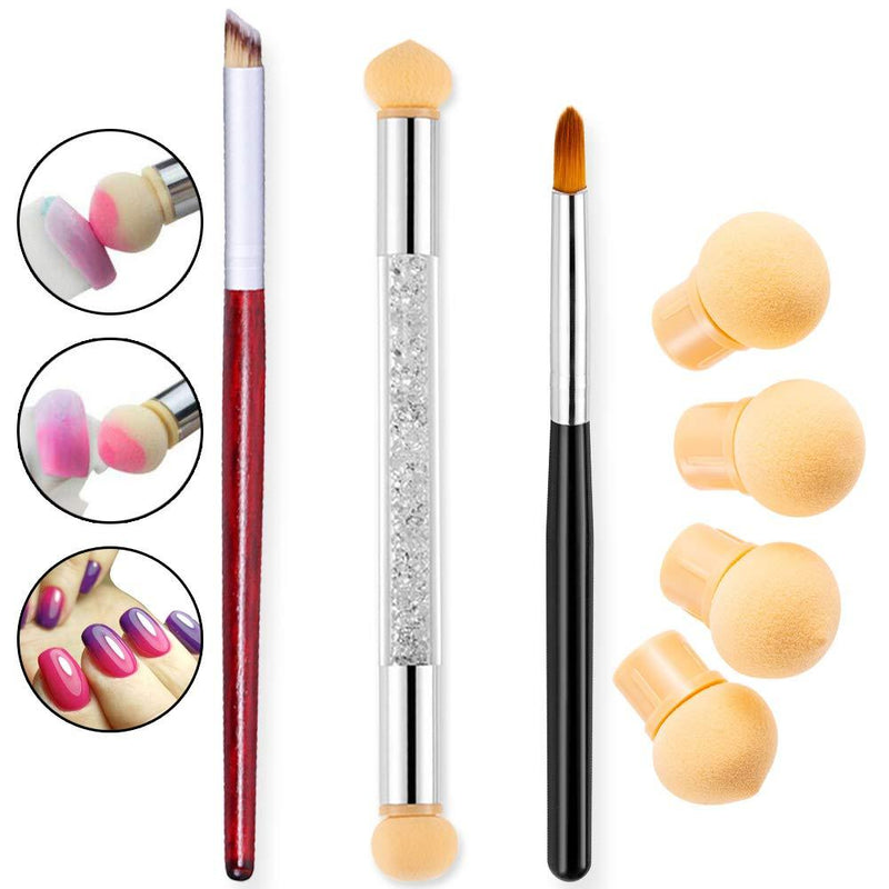 DANNEASY 3 Pcs Acrylic Nail Art Brush UV Gel Builder Brush Nail Carving Pen Painting Flower Nail Art Salon DIY Manicure Tools Kit 1 - BeesActive Australia