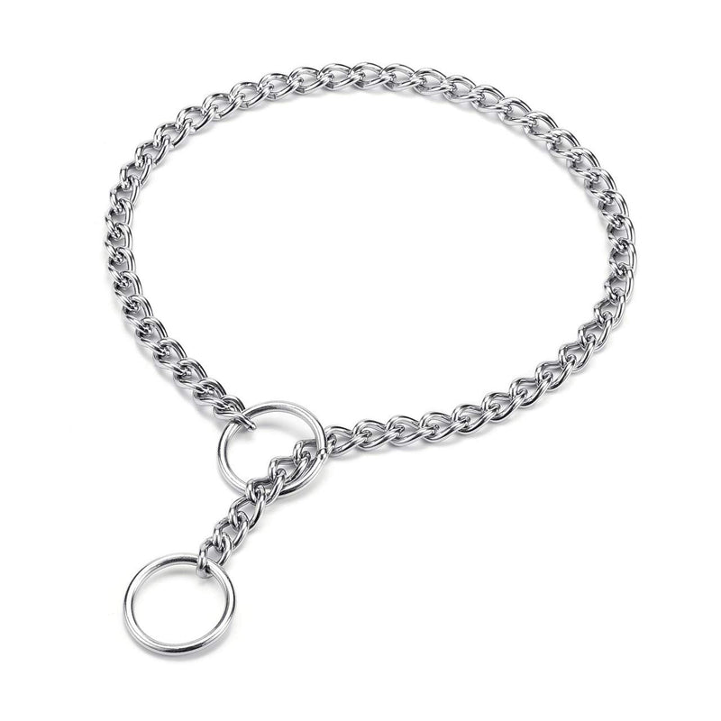 Mogoko Stainless Steel Dog Choke Chain Collar, Puppy Metal P Chain Slip Collar Pet Training Walking Choker 2.0mm x 14.0 inch - BeesActive Australia