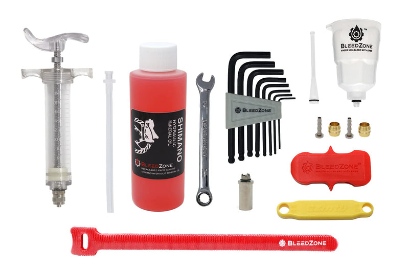 RSN Sports Pro Bleed Kit for Shimano Hydraulic Road/Gravel Brakes with 120ml Mineral Oil and Tools - BeesActive Australia