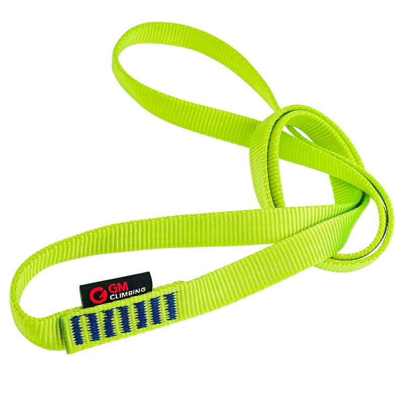GM CLIMBING 16mm Nylon Sling Runner 22kN / 4950lbf CE UIAA Certified Green 60cm / 24inch | Single Unit - BeesActive Australia