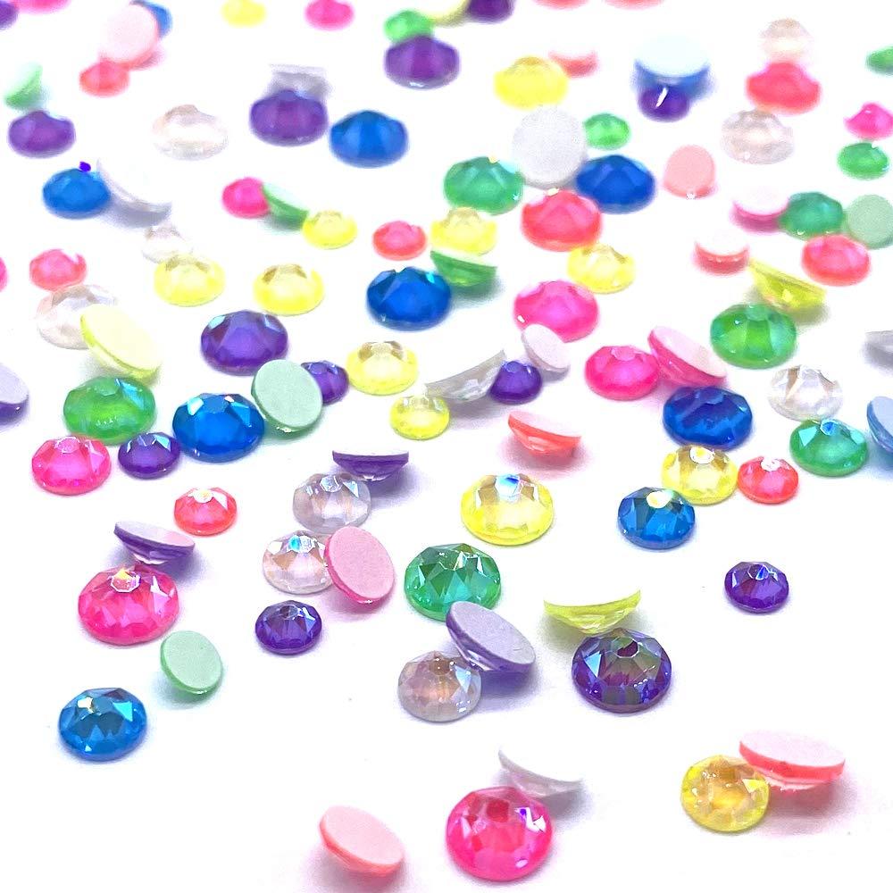 144 pcs Electric Delite Neon Colors Swarovski New 2088 Xirius 20ss Flat Backs Rhinestones Nail Arts 5mm ss20 (Electric Delite Mix) Electric DeLite Mix - BeesActive Australia