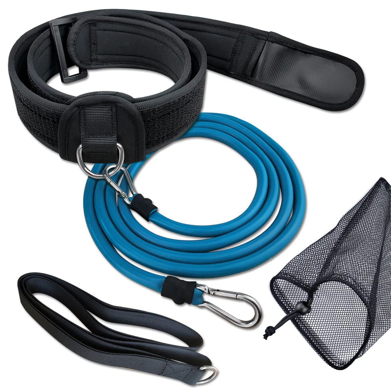 UCEDER Swim Tether Stationary Swimming,Swim Resistance Belt, Swim Bungee Training Belt, Pool Swim Trainer Belt Harness,Great for Swim Training & Exercise Black - BeesActive Australia