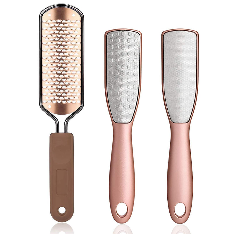 Luxury 2PCS Pedicure Rasp Foot File Callus Remover Professional Colossal Scrubber Tool for Extra Smooth and Beauty Feet Gold - BeesActive Australia