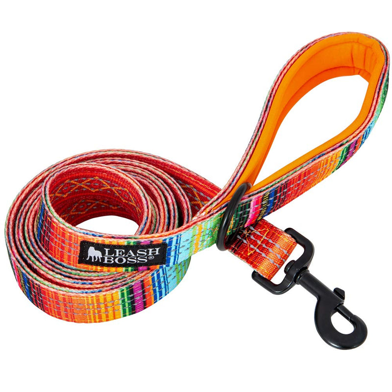 Leashboss Double-Thick 6Ft Reflective Leash with Padded Handle, Pattern Collection, Strong Leash for Large Dogs and Medium Dogs 6 Ft x 1" Wide Orange - Blanket - BeesActive Australia