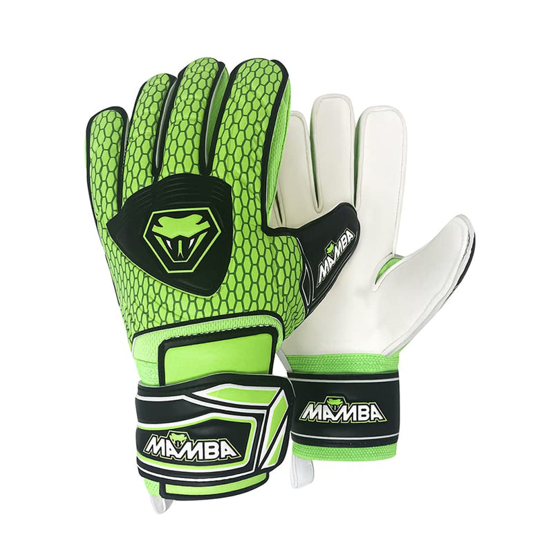 Mamba Goalkeeper Gloves for Youth & Adult - Premium Quality Latex Palm & Back Hand; Finger Spine Protection & Double Layer Wristband. Goalie Gloves for Men, Women, Boys & Girls 6 - BeesActive Australia