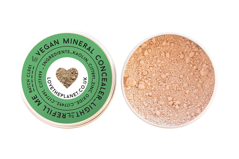 Love the Planet Vegan Mineral Concealer Shade Light in Refillable Tin - BeesActive Australia