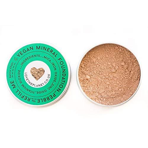 Love the Planet Vegan Mineral Foundation Shade Pebble in Refillable Tin - BeesActive Australia