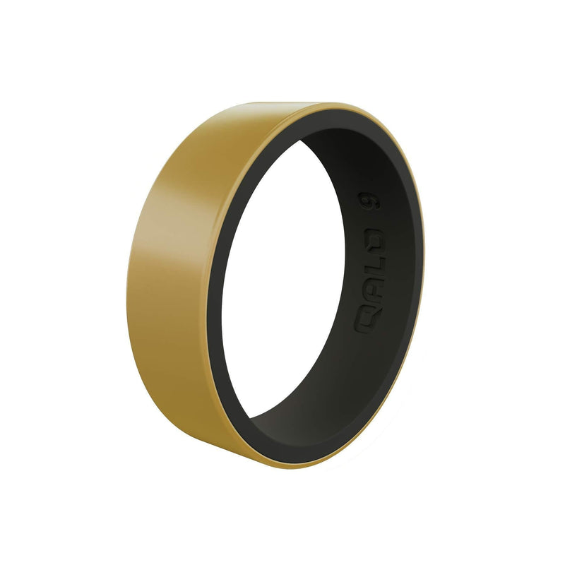 QALO Women's Metallic Strata Silicone Wedding Ring Collection Gold 5 - BeesActive Australia