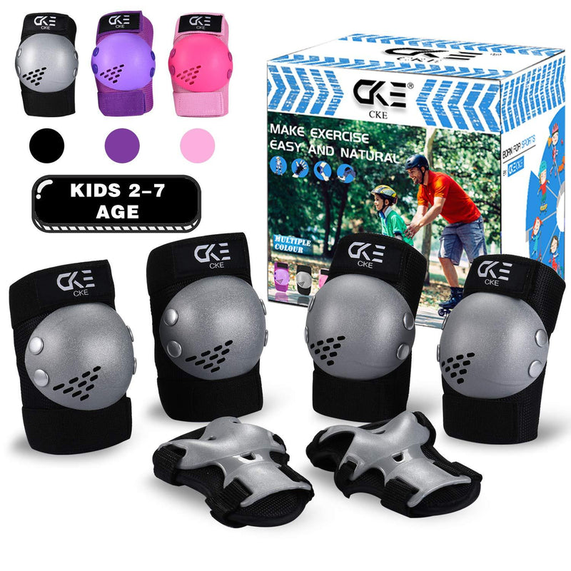 CKE Kids Knee Pad Elbow Pads Guards for Boys Girls 2-7 Year Old Kids Protective Gear Set for Skating Cycling Bike Rollerblading Scooter Black S(2-7) - BeesActive Australia