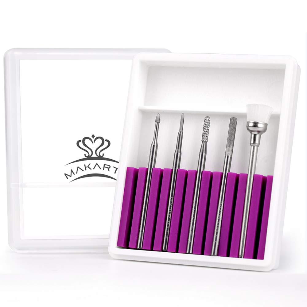 Makartt Nail Drill Bits Set - 5PCS Carbide Cuticle Nail File Bits Efile Nail Drill Bits for Manicure Pedicure Home & Salon Use B-42 - BeesActive Australia