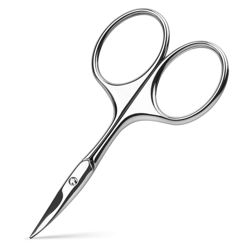 BEZOX Curved Blade Scissors Used as Cuticle Scissors,Nail Scissor or Eyebrow Scissors, Professional Stainless Steel Manicure Scissors for Man and Women - W/ Leather Packing Bag - BeesActive Australia