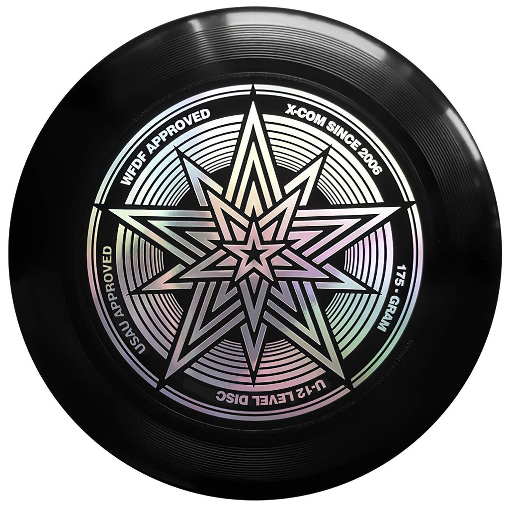 HHD X-Com Ultimate Disc 175 Gram Flying Disc USA Ultimate Championship Level of WFDF and USAU Disc, Deluxe Model, New Pure Material Non-Recycling 1 Pack 1 Storage Bag Over 17 Stickers Black - BeesActive Australia