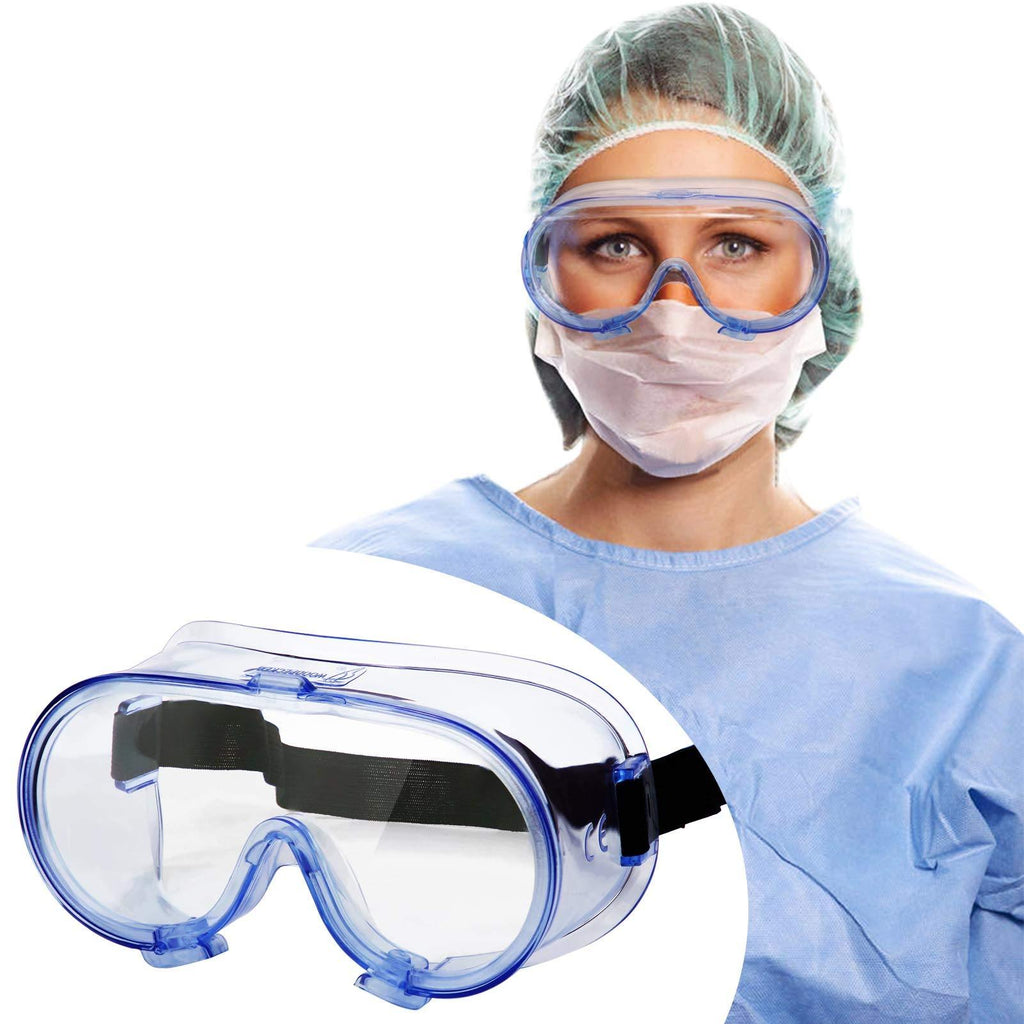 Safety Goggles FDA Registered, Z87.1 Safety Glasses Eye Protection-Medical Goggles Fit Over Eyeglasses-Unisex Ultra Clear Protective Glasses Protective Eyewear-Lab Goggles Medical Protection - BeesActive Australia