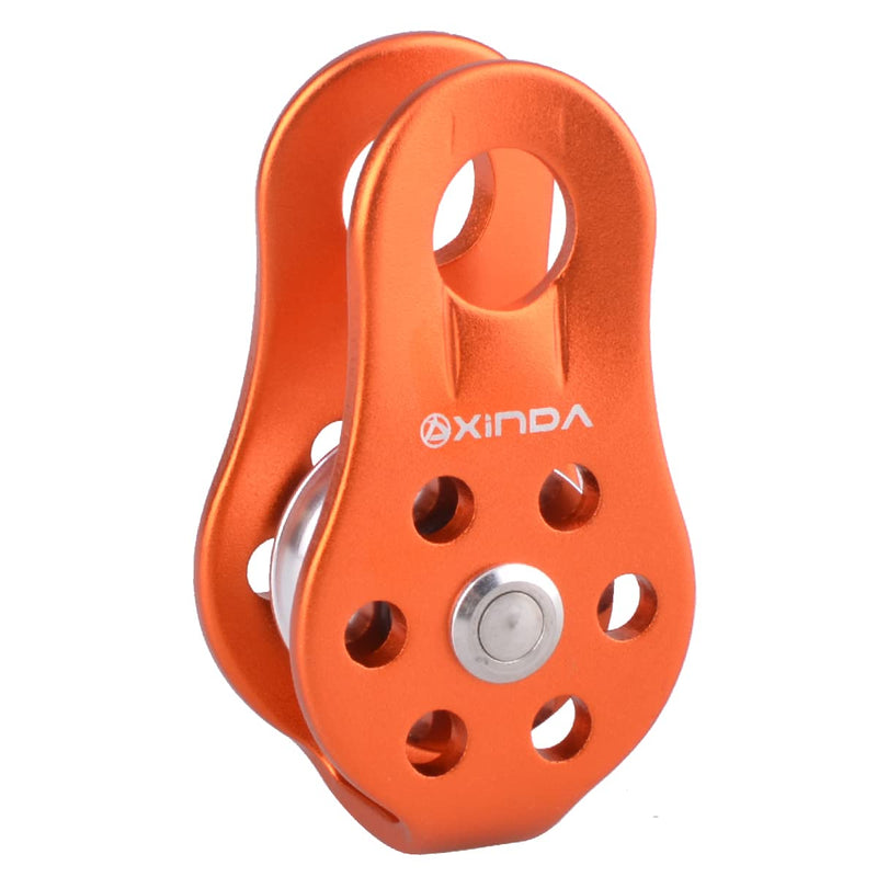 TRIWONDER 20kN Climbing Pulley Rescue Pulley Single Sheave Aluminum Fixed Eye Rock Rope Pulley Orange - BeesActive Australia