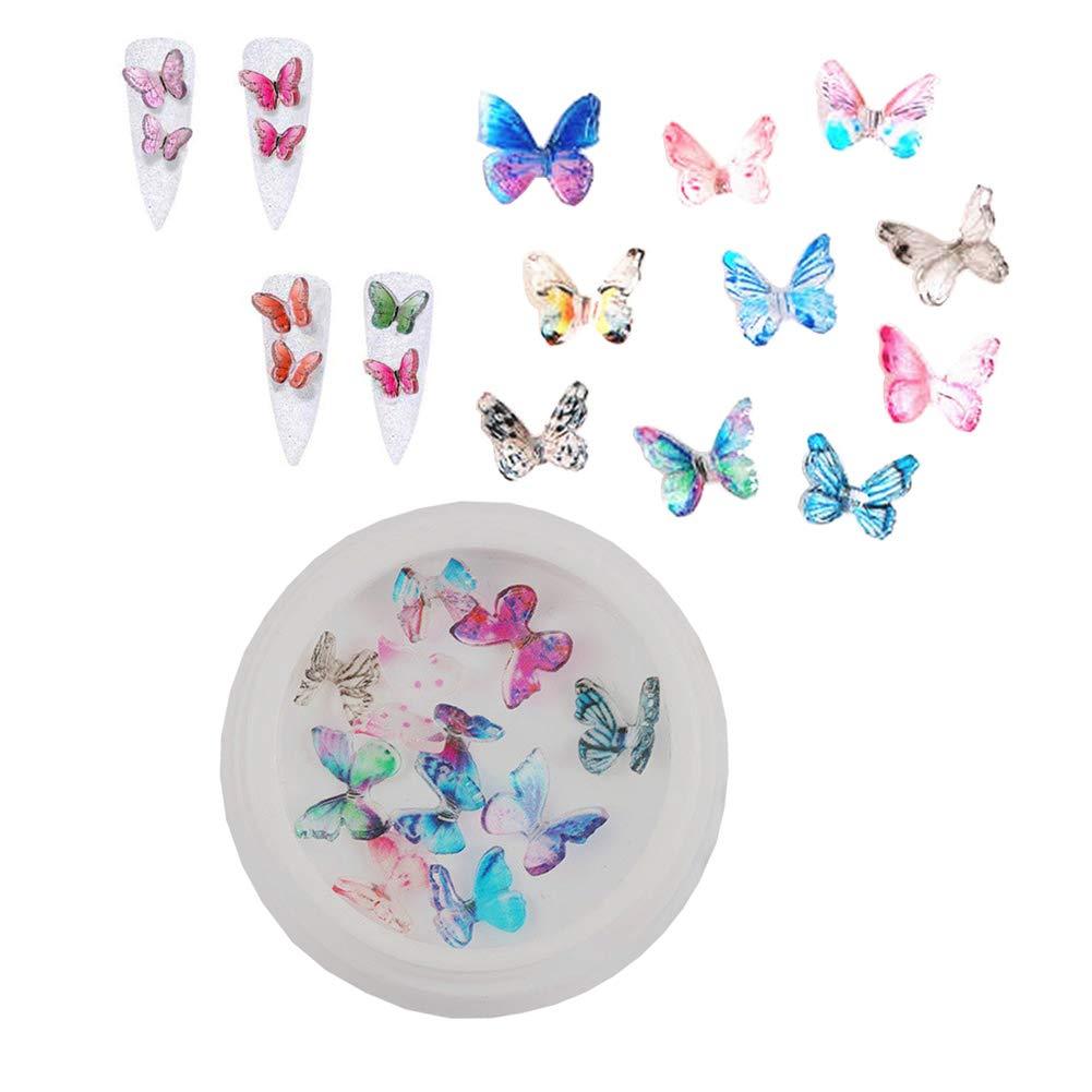 Colorful 3D Butterfly Stickers, 3D Butterfly Resin Nail Art, Butterfly Nail Art Decals, Butterfly Nail Art DIY Use for Nail Polish and Various DIY Crafts Women Home Nail Salon. - BeesActive Australia