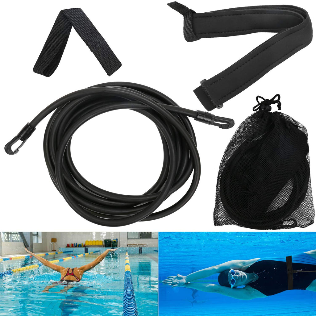 ActionEliters Swim Sports Training Resistance Tether,Swimming Training Belt,Outdoor Swimming Belt. black - BeesActive Australia