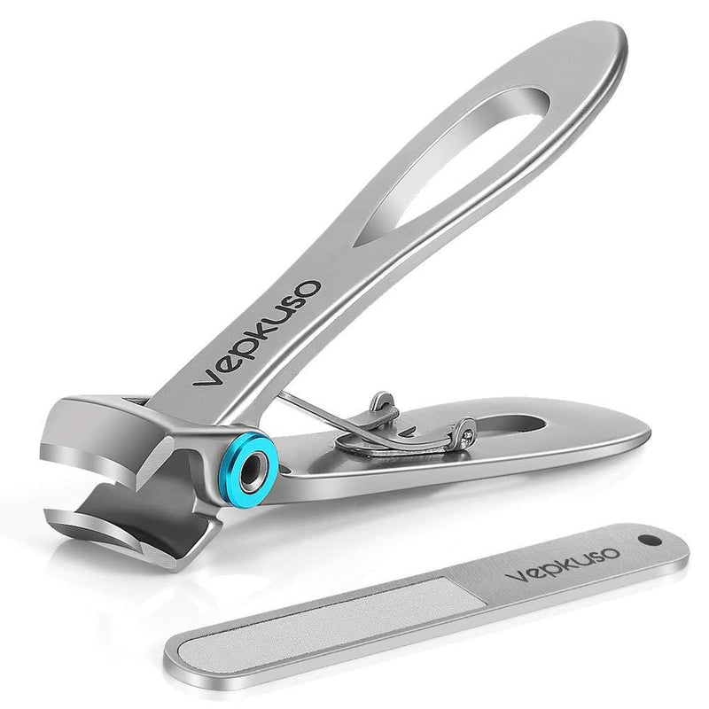 Thick Toenail Clipper – Vepkuso Wide Jaw Opening Oversized Stainless Steel Toenail Cutter with Nail File For Thick Nail, Extra Large Fingernail Toenail Trimmer for Men&Women Sliver Set - BeesActive Australia