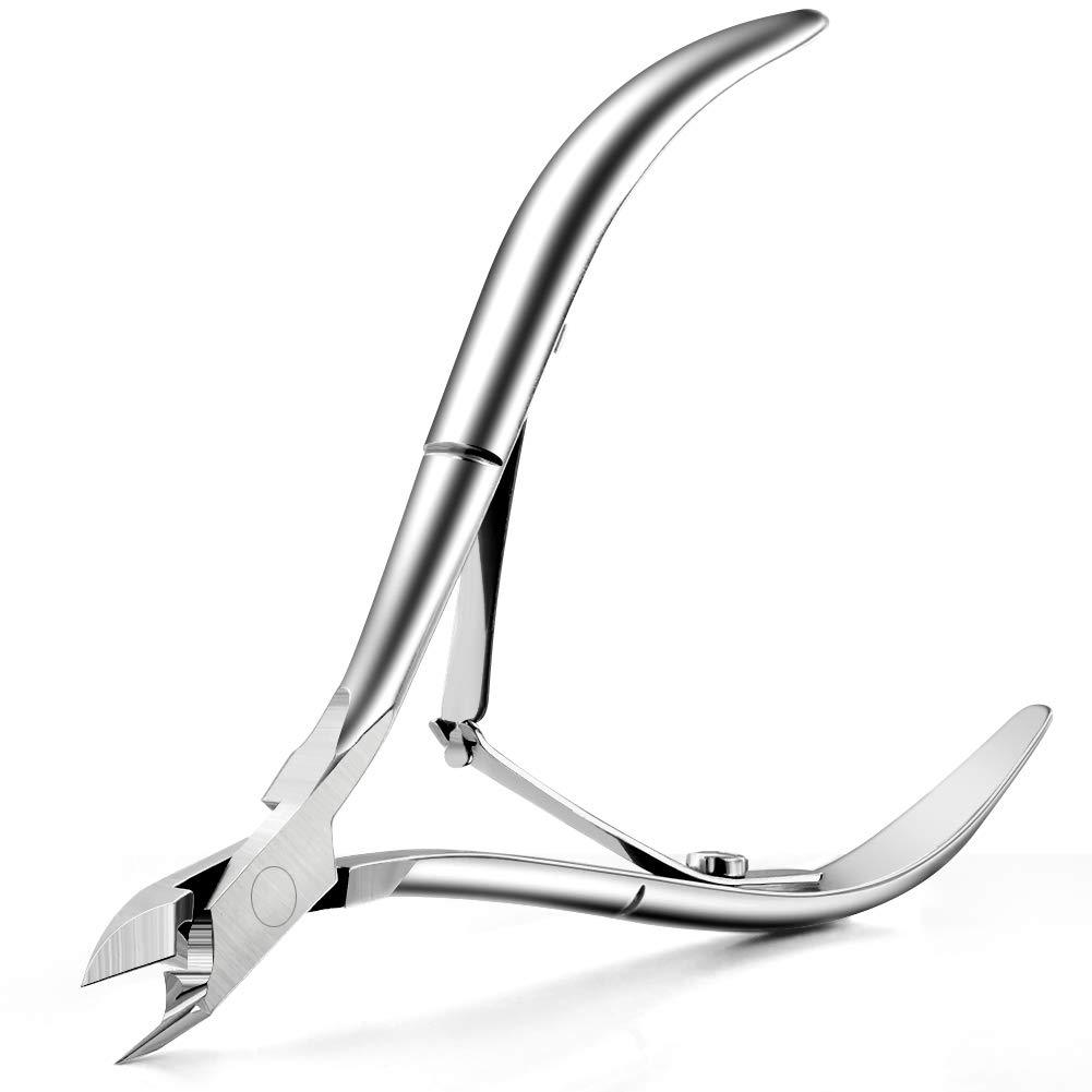 GRUTTI Cuticle Trimmer Cuticle Nipper Cuticle Pusher Professional Cuticle Nipper and Hangnail Remover, Non-Corrosion Stainless Steel Nail Tool for Correcting Nails Toenail Nipper for Men Women Seniors SILVER - BeesActive Australia