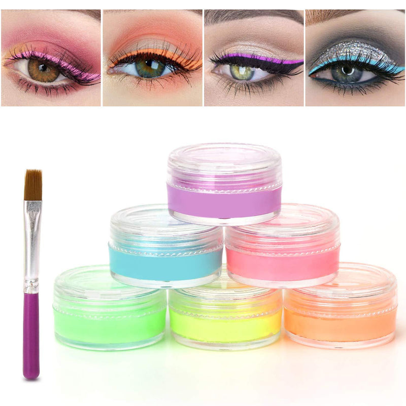 Maydear 6 Colors Water based Eyeliner gel Set-Masquerade Body Face Paint Makeup – Light Color Set - BeesActive Australia