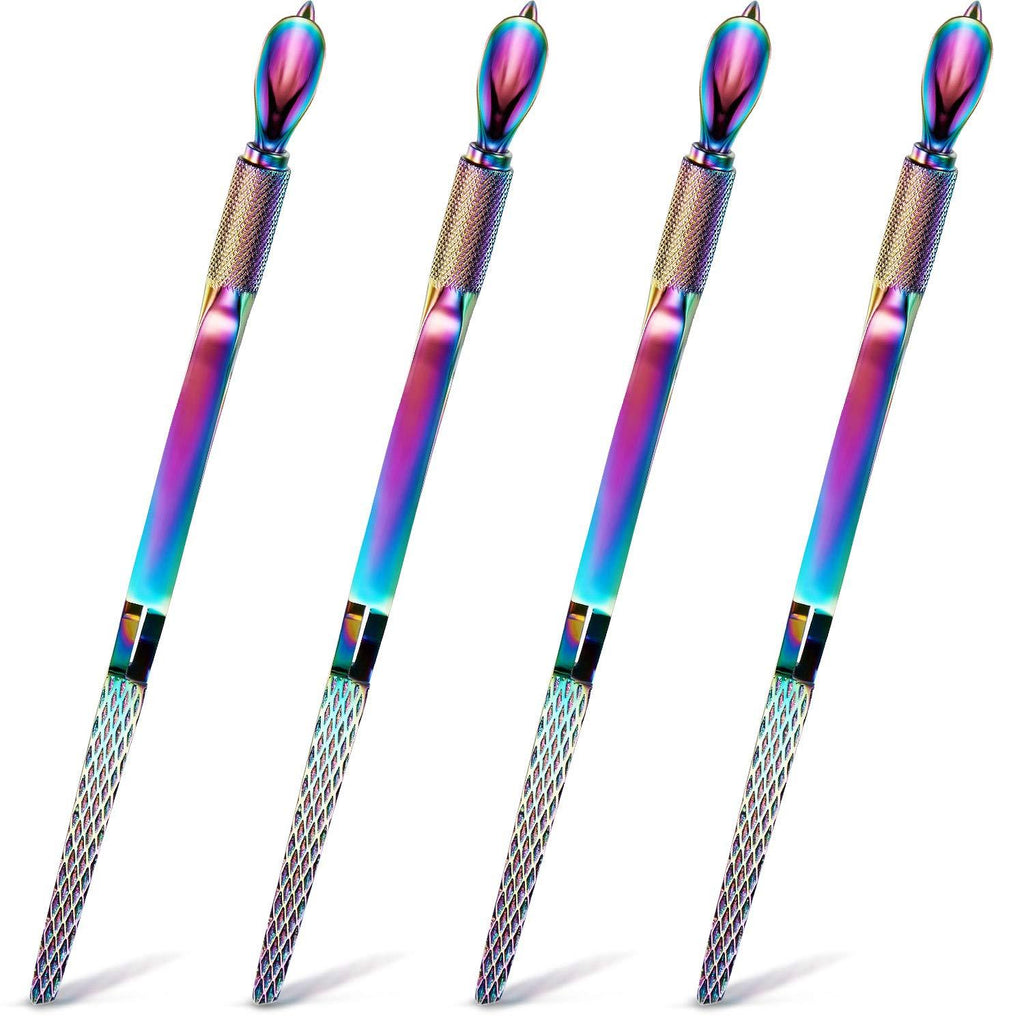 4 Pieces Nail Pinching Tools Stainless Steel Nail Art Pincher Pinching Cuticle Pusher Multi-Functional Nail Shaping Tweezers for Manicure Supplies - BeesActive Australia