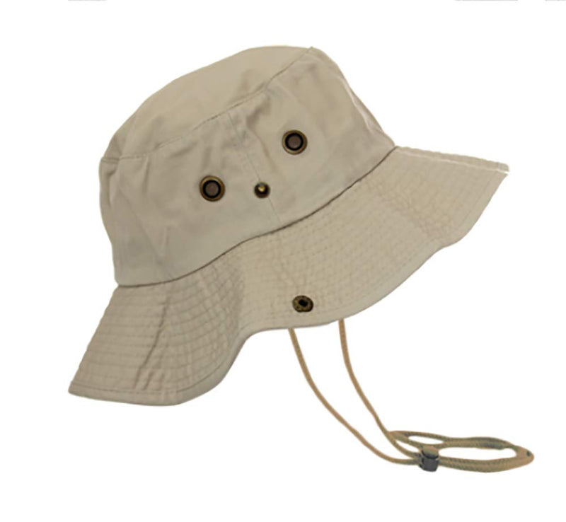 Newhattan Boonie Safari Bucket Hat Foldable Military Style Cap Putty Large-X-Large - BeesActive Australia