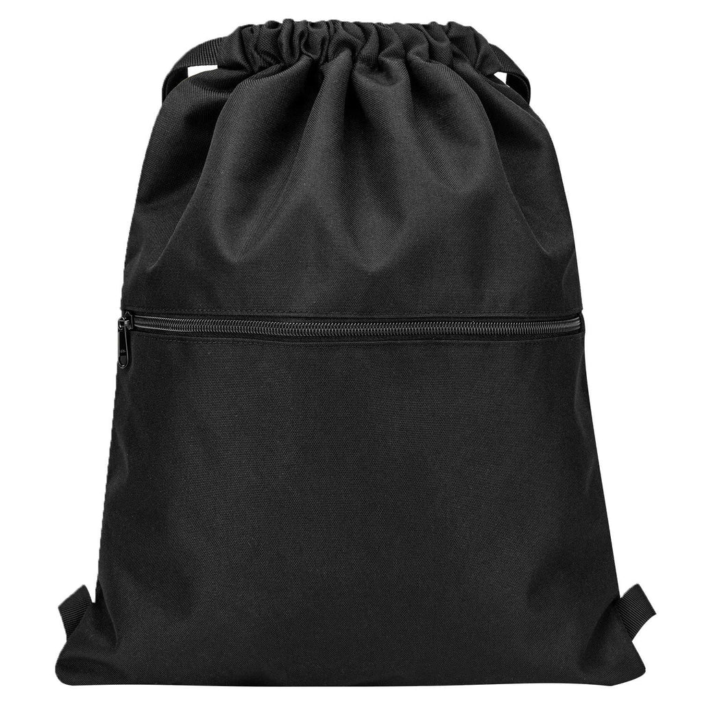 Vorspack Drawstring Backpack String Bag Sports Gym Sack with Side Pocket for Men Women Black - BeesActive Australia