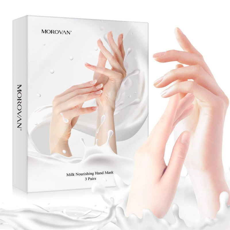 Hand Mask, Hand Milk Moisturizing Mask for Rough & Dry Skin, Nourishing Soften Hand Care Peel off Cream for Dry Crack Hands, 3Pairs Hand Spa Treatment Mask for Dead Skin Hydrating, Hand Mask for Women - BeesActive Australia