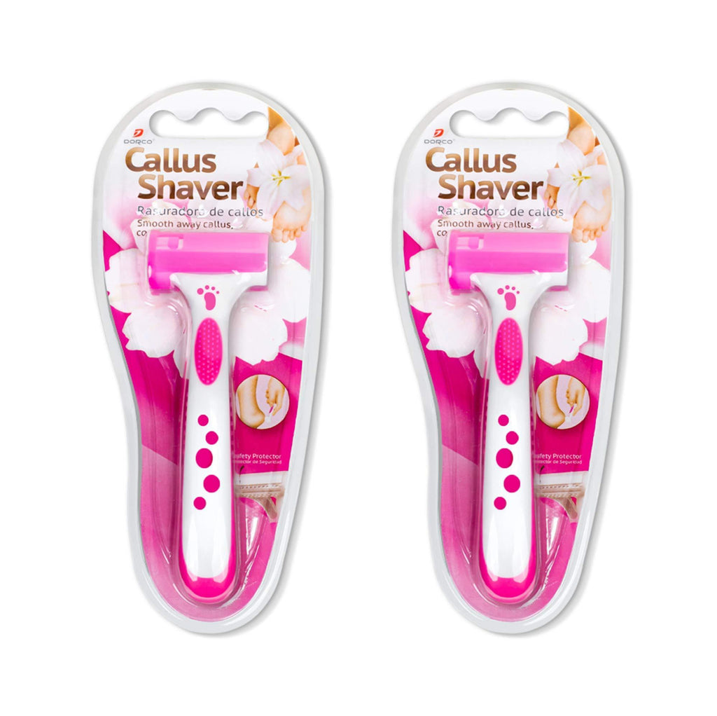 Dorco Foot Callus Remover Shaver, Disposable Pedicure Tool for Foot Care, Remove Hard Skin on Dry Callus (2 Pack) Callus Shaver-2pk - BeesActive Australia