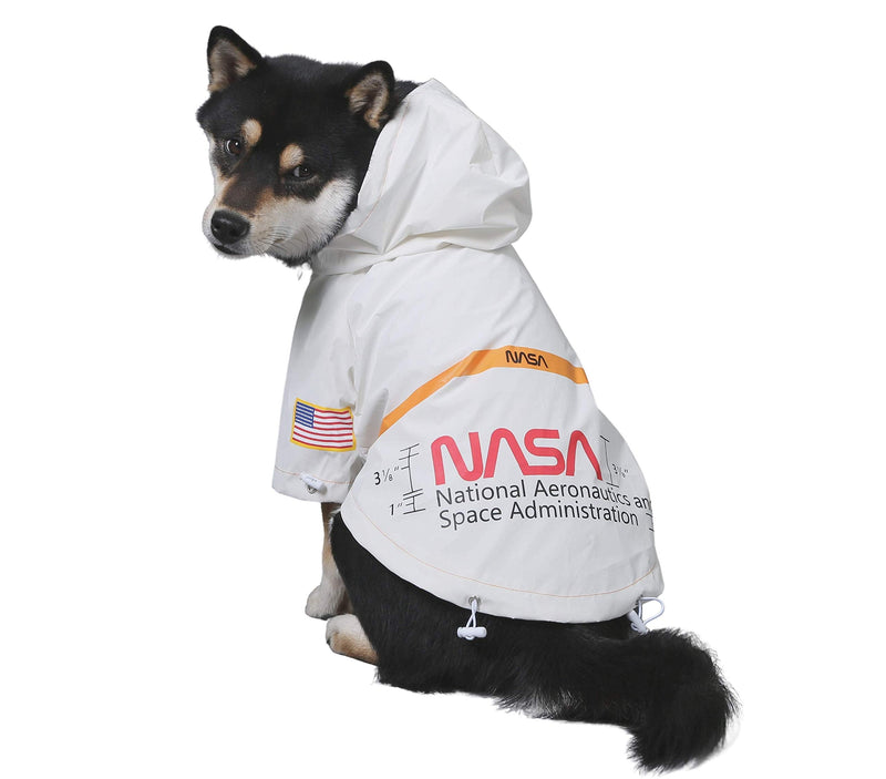 ChoChoCho Dog Raincoats, Reflective Rain Jacket Water Proof, Dog NASA Costume, Dog Clothes, Pet Stylish Streetwear Outfit for Dogs Cat Puppy Small Medium Large 3XL (Chest: 23''-28'' / Suggest: 28-41 lbs) White (Reflective) - BeesActive Australia