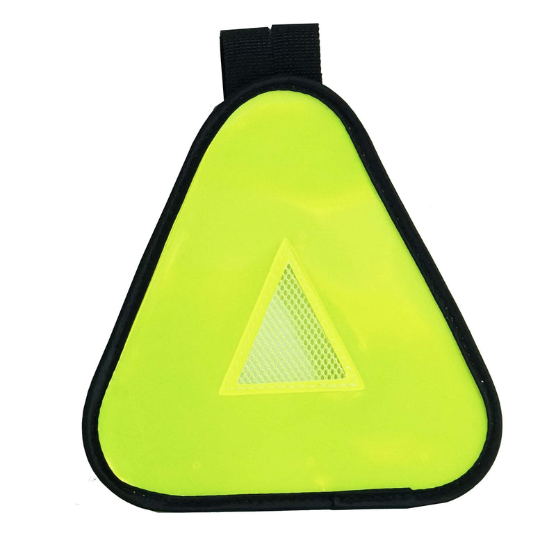 Vincita Reflective Yield Symbol with Velcro Strap - High Visibility for Safety at Night - Safety Reflector for Bike Rack, Backpack, Car Rack - Bicycle Reflective Accessories Yellow - BeesActive Australia