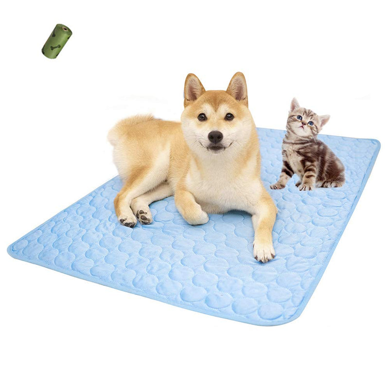 Pet Cooling Mat, Keep Cool in Summe, Perfect Indoors, Outdoors or in The Car XL-40" x 28" Blue - BeesActive Australia