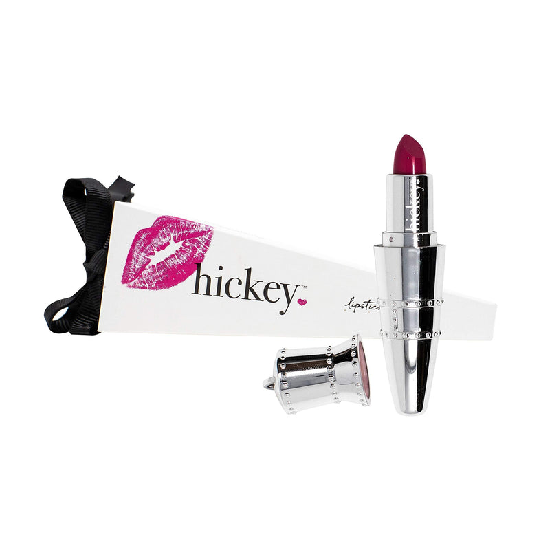 Hickey Lipstick - Vivid Color Long Lasting Luxurious Rouge - Highly Pigmented, Velvety Finish - Organic, Cruelty, Gluten, Paraben Free - Walk of Shame Refillable Case - Hot, Hot Pink Shade, 0.6 oz - BeesActive Australia