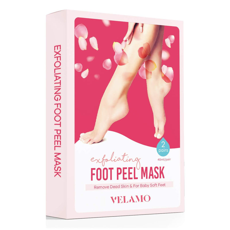 Foot Peel Mask 2 Pairs, For Cracked Heels, Dead Skin & Calluses, Repair Rough Heels, Get Silky Soft Feet 1-2 Weeks, For Men & Women by VELAMO - BeesActive Australia
