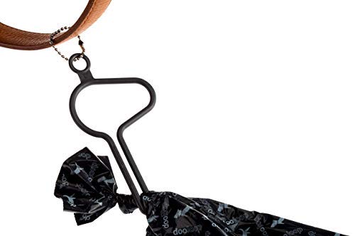 The dooloop Hands Free Dog Poop Holder - Carry Pet Waste Bag with Attachable Leash Accessory for Dog Walking. Now Made with Recycled/Recyclable Plastic. Made in Maine, USA 1 Count (Pack of 1) Gray - BeesActive Australia