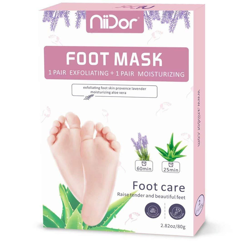 Niidor Foot Peel Mask 2 Pack Exfoliating Foot Mask Peeling Away Calluses - BeesActive Australia