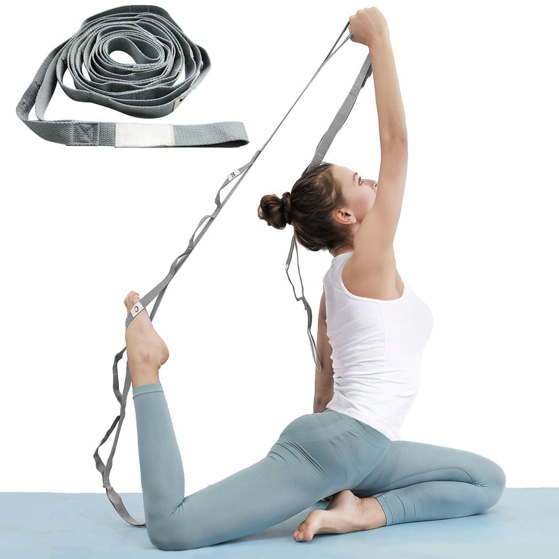 KerKoor Yoga Stretch Strap, Multi Loops Adjustable Exercise Band for Stretching, Physical Therapy, Workout, Pilates, Dance and Gymnastics with Carry Bag - BeesActive Australia