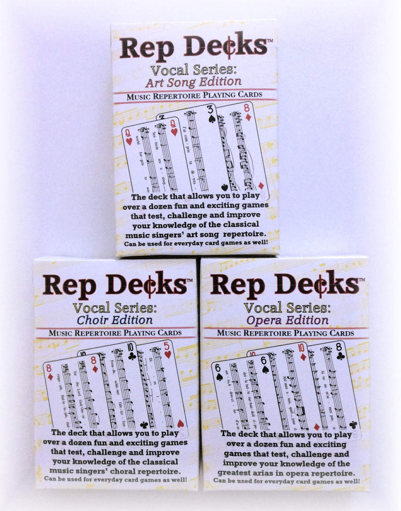 Rep Decks - Vocal Series: Bundled Art Song Edition, Choir Edition and Opera Edition - BeesActive Australia