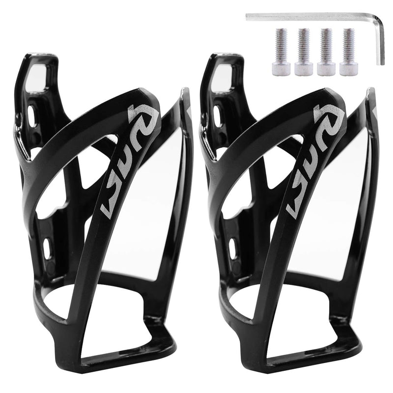 2-Pack Bike Water Bottle Cage Bicycle Water Bottle Holder Lightweight & Strong Bicyle Mount for Road & Mountain Bikes with Screws Spanner 2-PACK(Black) - BeesActive Australia