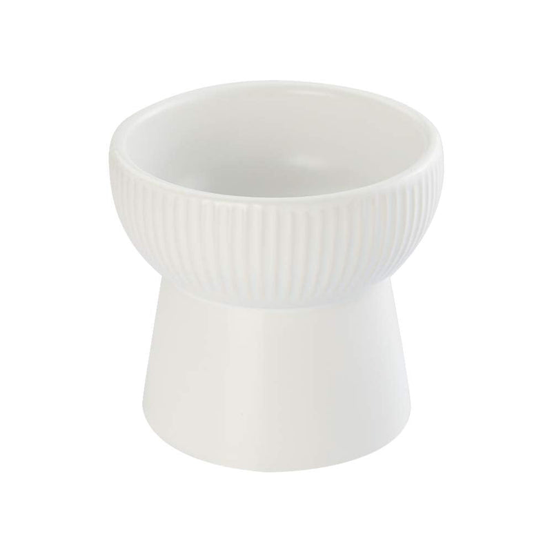 Ceramic Raised Cat Bowls, Elevated Food or Water Bowls, Stress Free, Backflow Prevention, Dishwasher and Microwave Safe, Lead & Cadmium Free style 1 White - BeesActive Australia