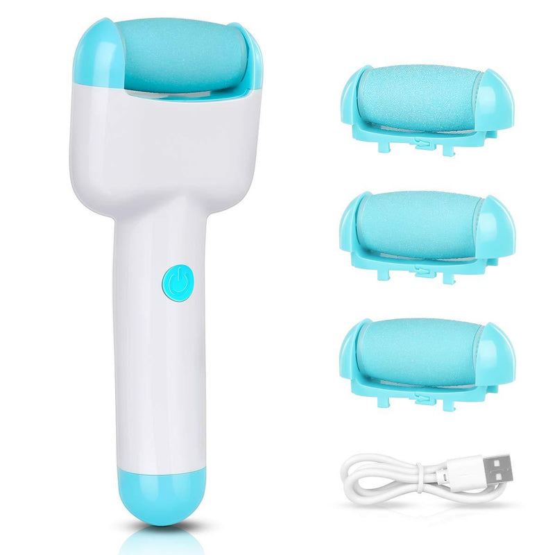Electric Callus Remover, Rechargeable Callous Remover Kit with 3 Grinding Heads, Professional Pedicure Feet Care Perfect for Dead, Hard Cracked Dry Skin, Portable Electronic Foot File Pedicure Tools - BeesActive Australia