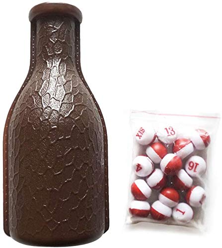 BILIYARD Plastic Kelly Pool Shaker Bottle with 16 Numbered Marbles Tally Peas/Balls - BeesActive Australia