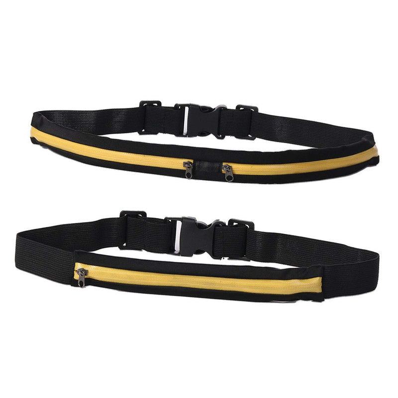 JieGuanG Running Belt, 2 Pcs Adjustable Waterproof Elastic Strap (Black) - BeesActive Australia