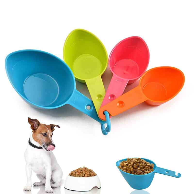 Lainrrew Pet Food Scoop, Dog Food Cups Plastic Measuring Cups and Spoons Set Cat Food Scoop Utility Kitchen Scoops for Dog Cat Bird Food - BeesActive Australia